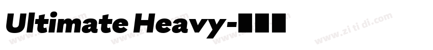 Ultimate Heavy字体转换
